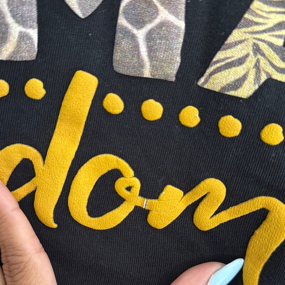 Disney Spirit Jersey Black Long Sleeve with Yellow Animal Kingdom Design - Picture 3 of 6